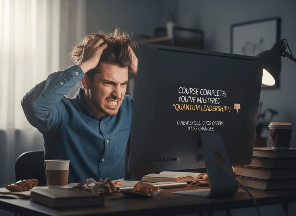 Náhledový obrázek pro blog Marketingový deník k tématu, zda je lepší investovat do kurzu nebo reklamy.