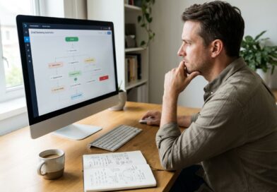 Náhledový obrázek pro blog Marketingový deník k tématu, email marketing vs. posílání emailů, kde se zaměřuji na rozdíl a jejich důležitost.