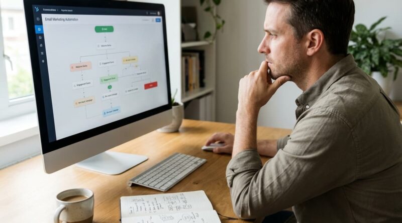 Náhledový obrázek pro blog Marketingový deník k tématu, email marketing vs. posílání emailů, kde se zaměřuji na rozdíl a jejich důležitost.