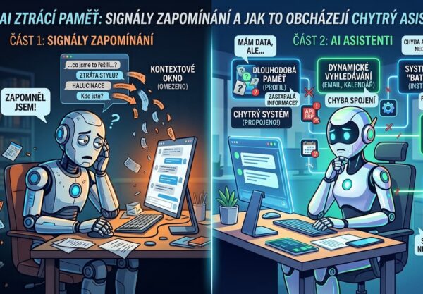 Náhledový obrázek pro článek o tom, ja kto vypadá když AI zapomíná, proč je to důležité a jak to obchází AI agenti, i když zapomínají stejně.