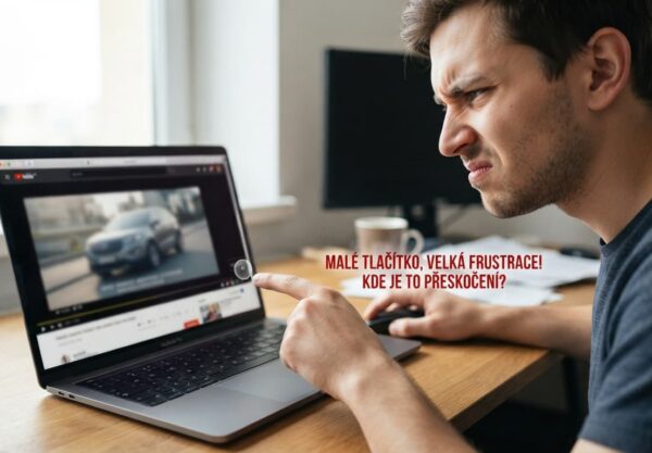 Náhledový obrázek pro článek o tom, jak Youtube schovává šipku přeskočit reklamu.