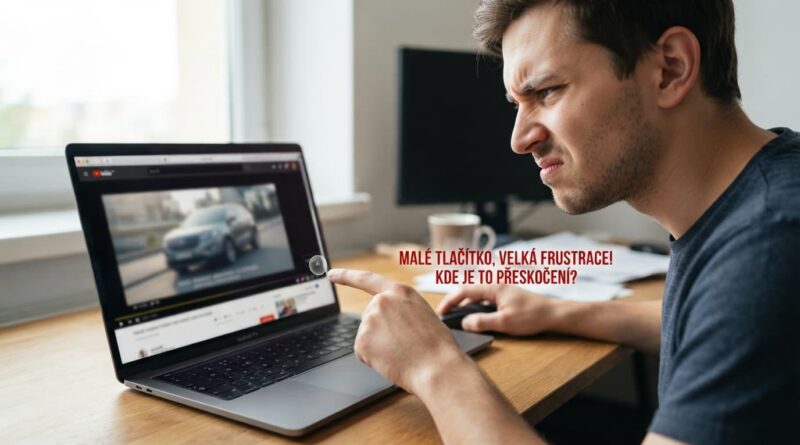 Náhledový obrázek pro článek o tom, jak Youtube schovává šipku přeskočit reklamu.